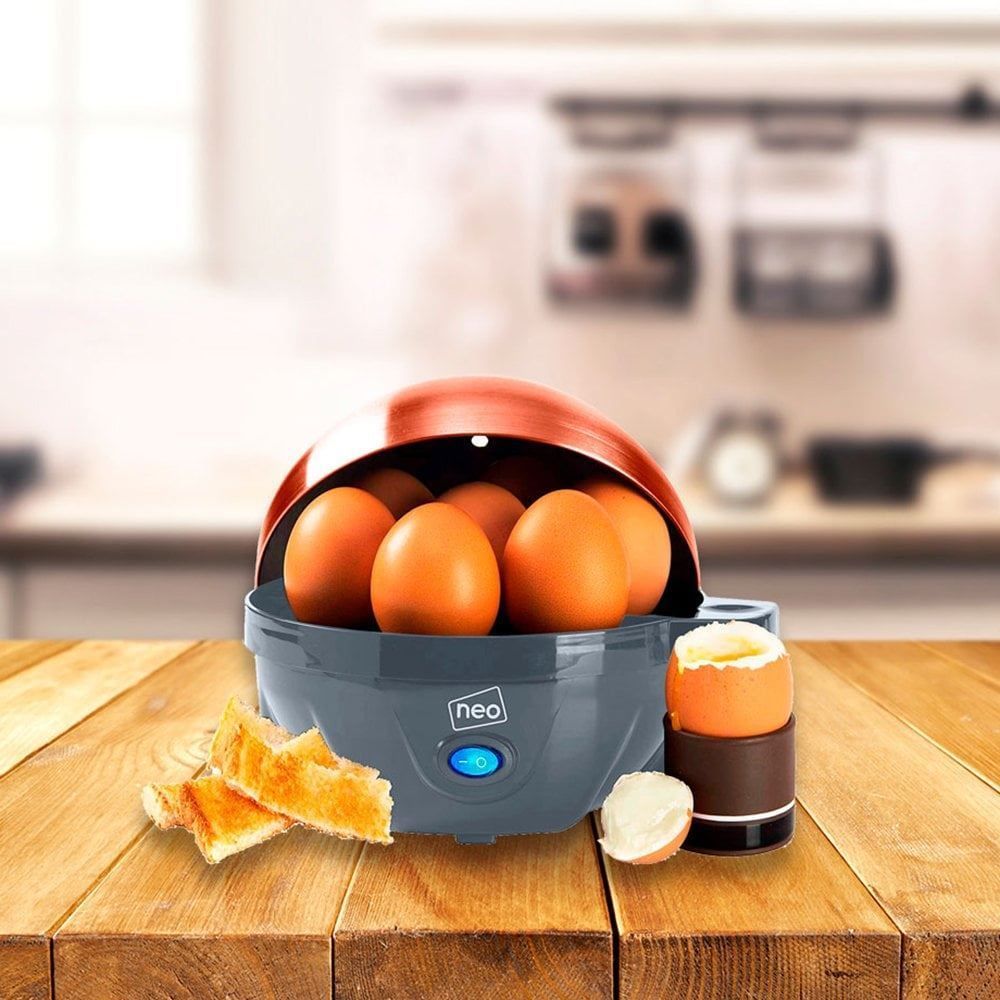 Grey Stainless Steel Electric Egg Boiler Poacher and Steamer