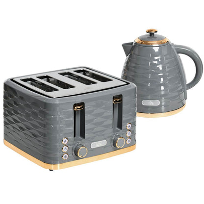 HOMCOM Kettle and Toaster Set