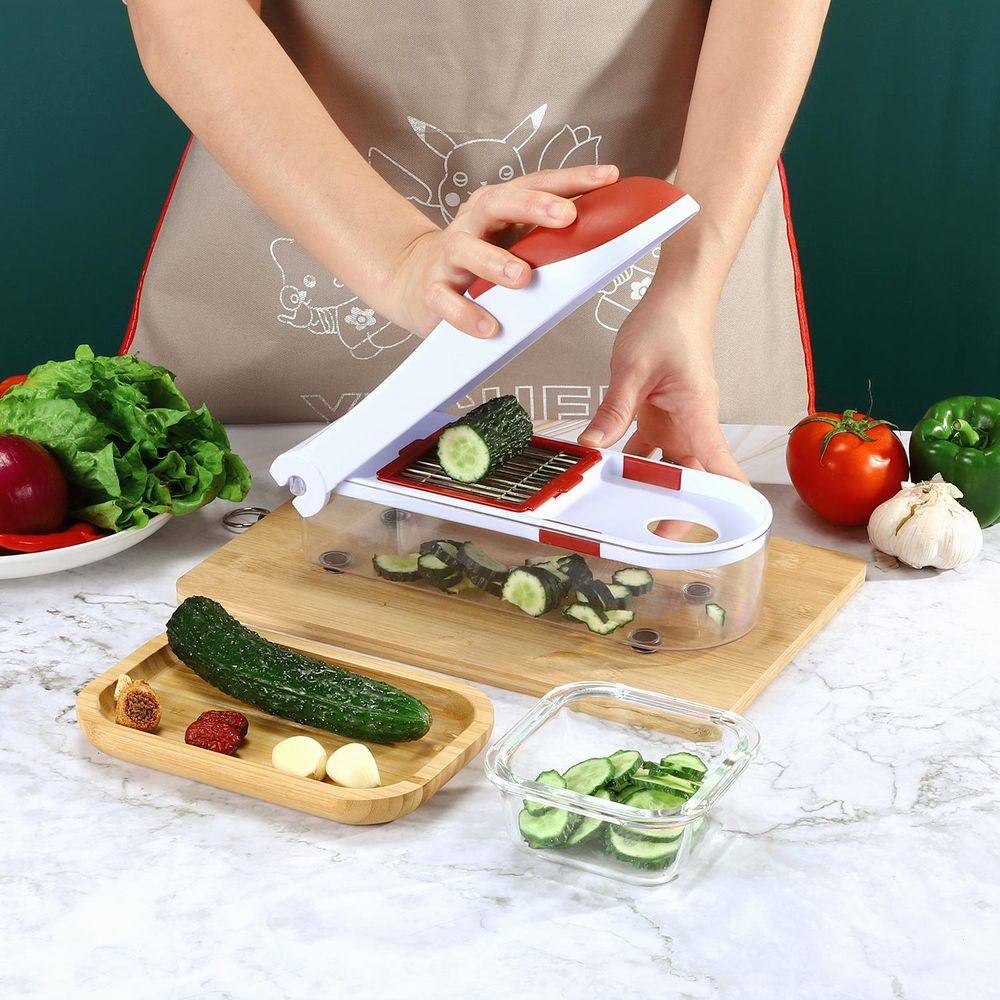 Kitchen Vegetable Cutter with 3 Interchangeable Blades Stainless Steel