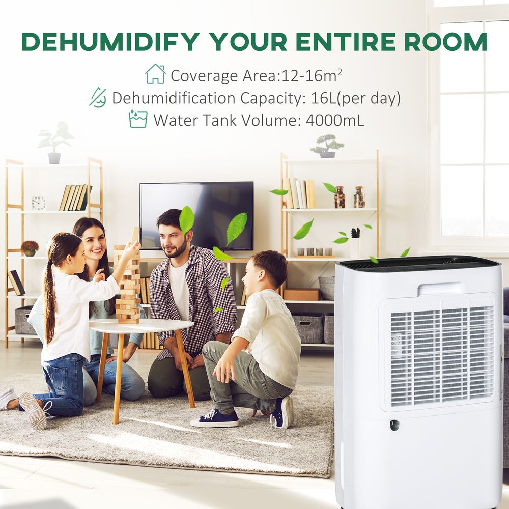 16L/Day Portable Dehumidifier Features