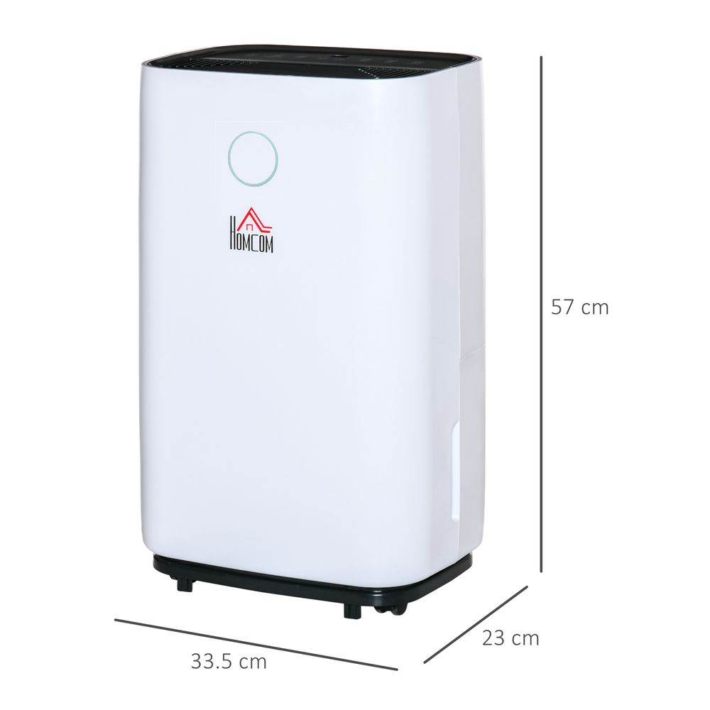 16L/Day Portable Dehumidifier With Measurements