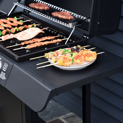 4+1 Gas BBQ Grill Stove Top Closeup