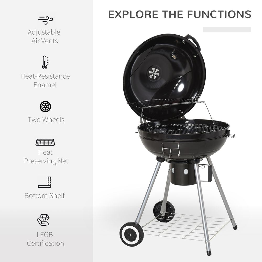 Portable Kettle Charcoal BBQ Grill Outdoor Picnic Camping