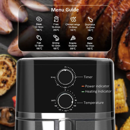 Air Fryer 1500W 4.5L Air Fryers Oven with Rapid Air Circulation Timer HOMCOM